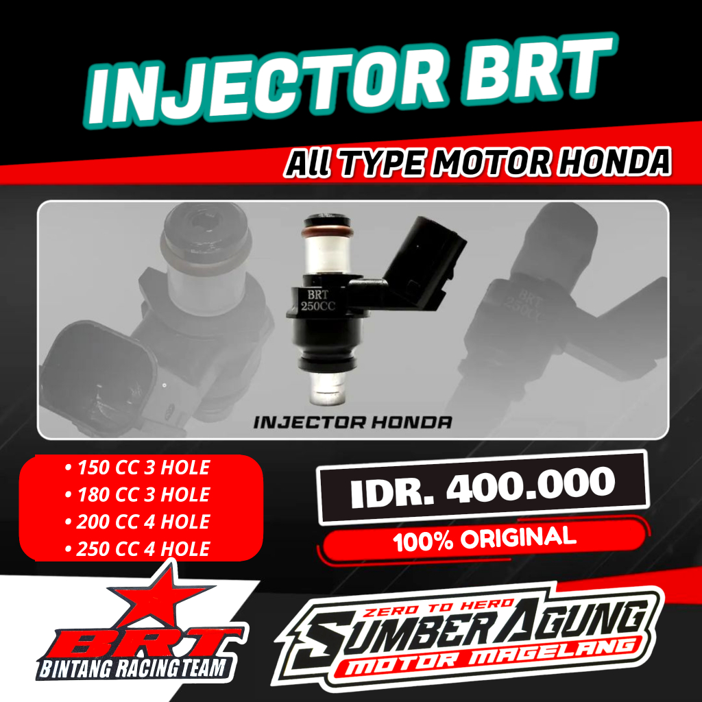 INJECTOR INJEKTOR BRT HONDA 150Cc 180CC 200CC 250CC CRF PCX BEAT FI GENIO SCOOPY VARIO CB CBR PCX VE