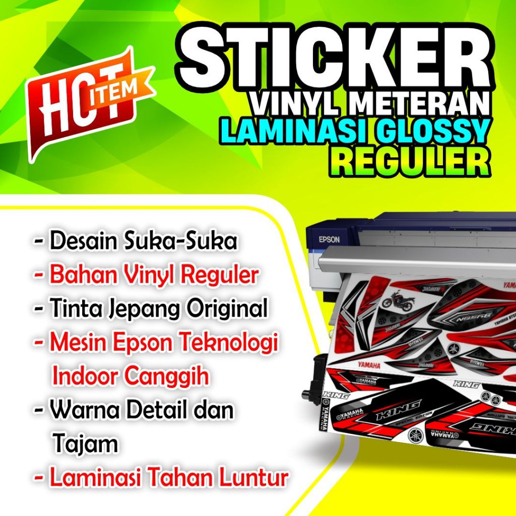 

Cetak Sticker Vinly Meteran Laminasi Glossy