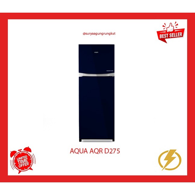 KULKAS AQUA 2 PINTU 220 LITER 50 WATT - AQR 275