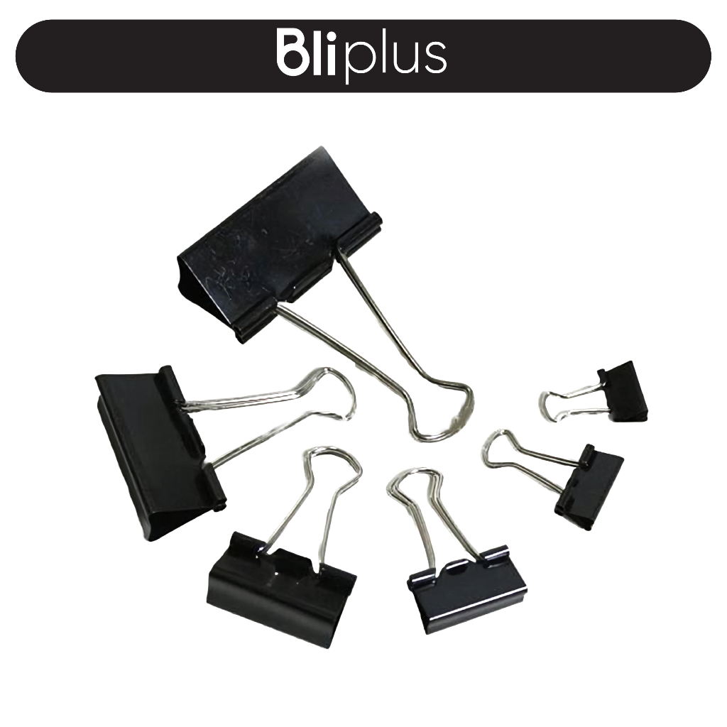 

Binder Clip Paperp Clip Hitam Penjepit Kertas Multifungsi 1 Lusin Bebas Karat ATK008