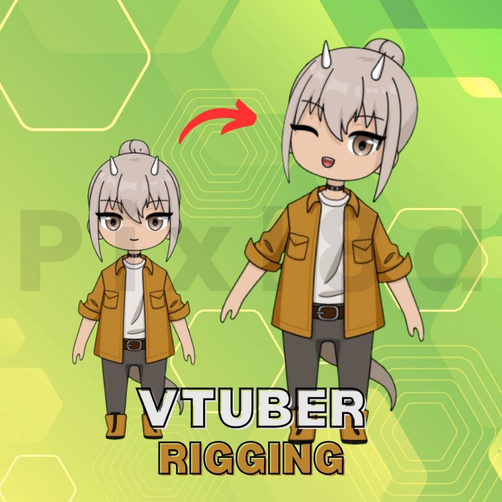 Jasa Komisi Rigging Karakter Model Anime Vtuber Live2D