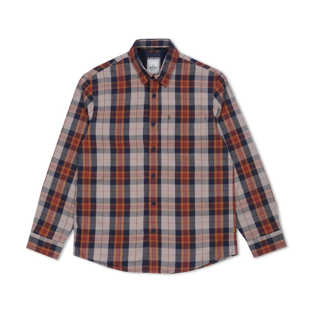 M.Gee Kemeja Lengan Panjang Pria Mgee Original Texas C019 Orange
