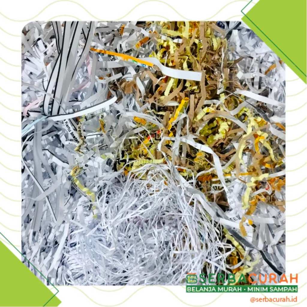 

Kertas Bekas Cacah /Serut Mix | Recycled Shredded Paper | Curah per 100 gr