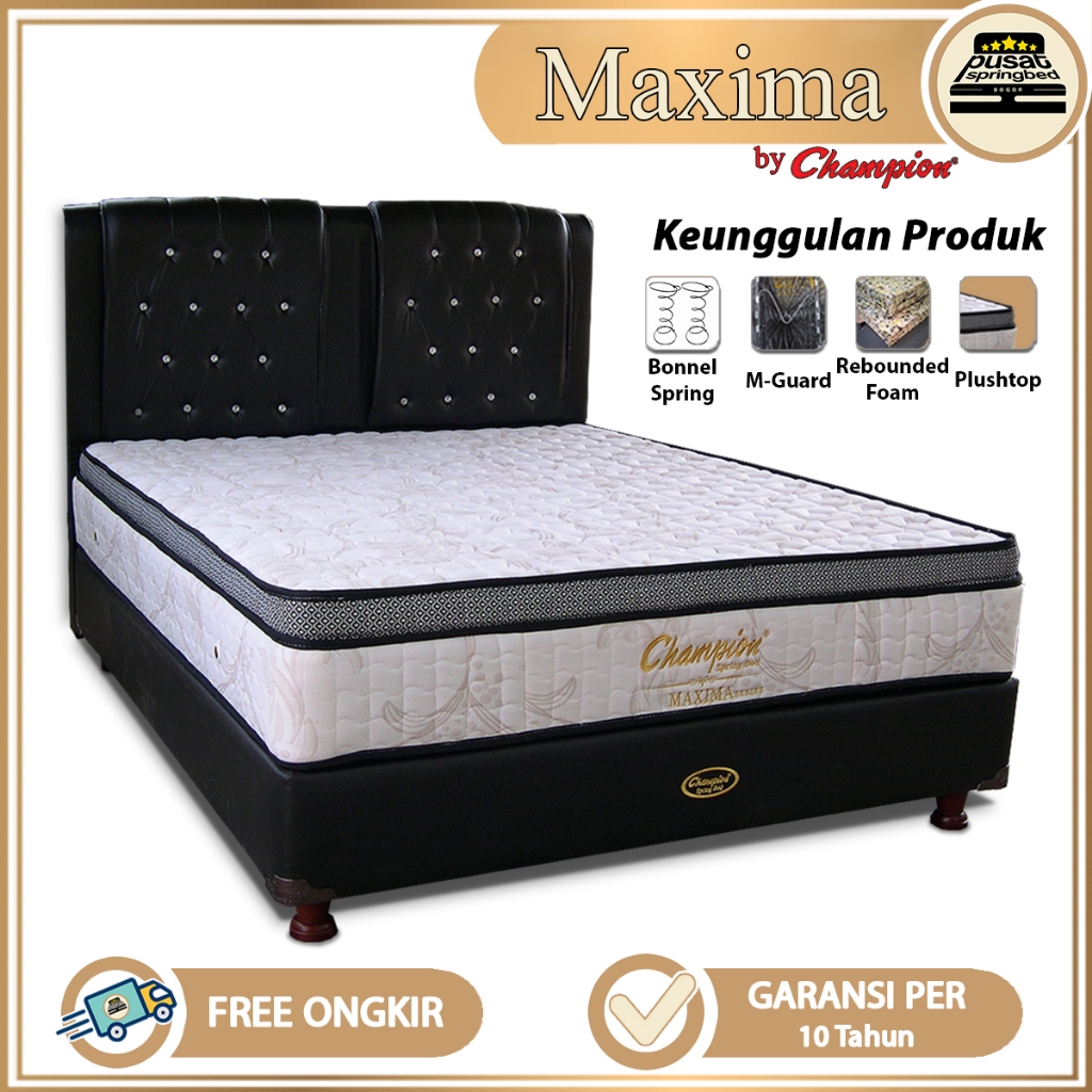 [JABODETBEK] - Springbed Kasur Bonnel Spring Plushtop - Champion Springbed Maxima