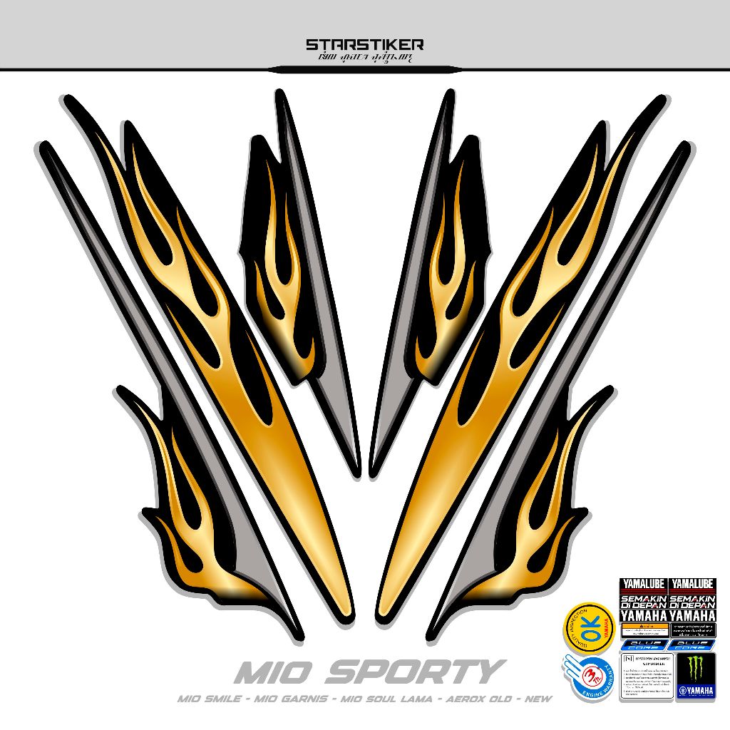 striping MIO SPORTY / setiker motor / striping motor / variasi body motor / lapisan body motor / sko