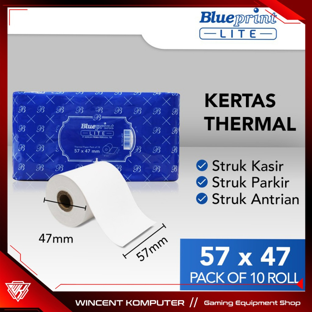 

BLUEPRINT LITE - KERTAS THERMAL STRUK KASIR PAPER ROLL 57 X 47