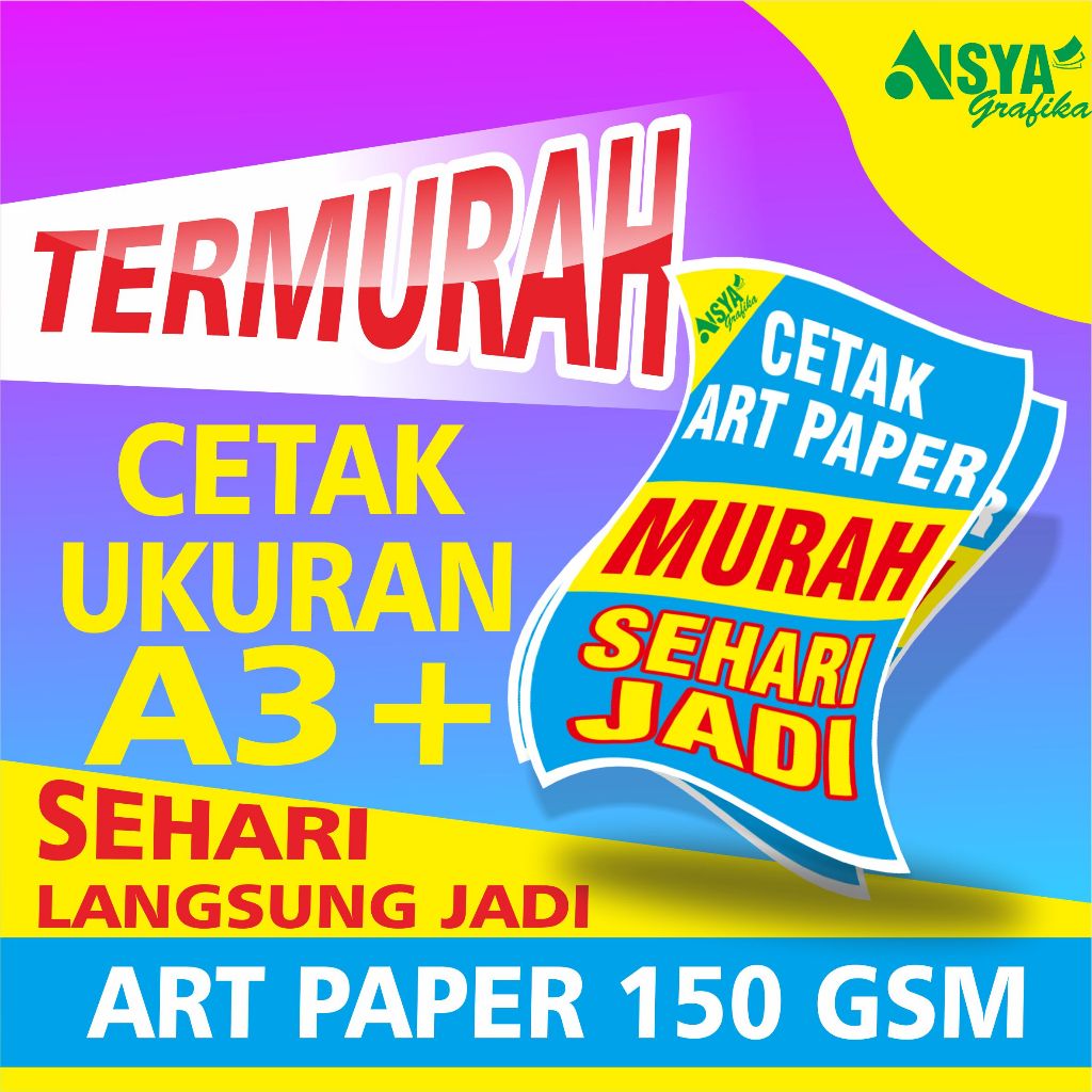 

CETAK A3+ ART PAPER 150 cetak brosur | pamflet art paper 150 gsm | cetak poster cetak brosur