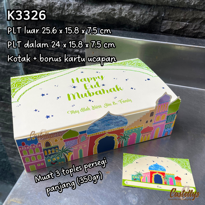 

Kotak Box Kue Lebaran K3326 Idul Fitri Cookies Nastar Bolu Lapis Hampers