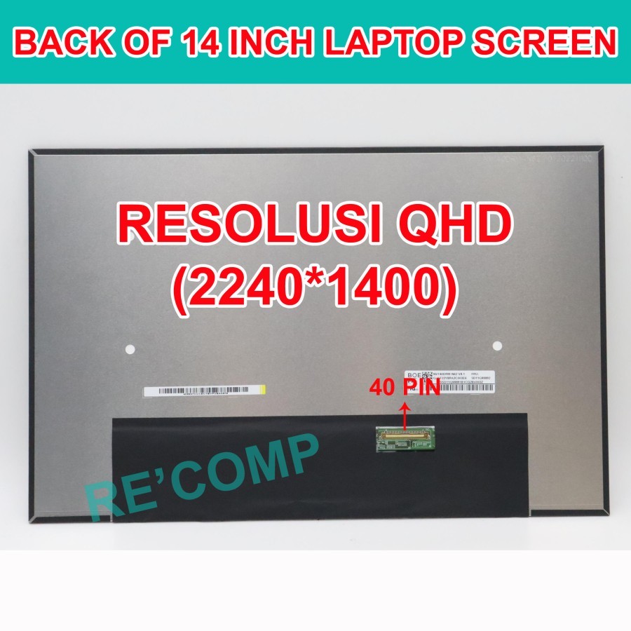 LAYAR LED LCD LENOVO THINKPAD X1 CARBON GEN 9 9TH 14 INCH