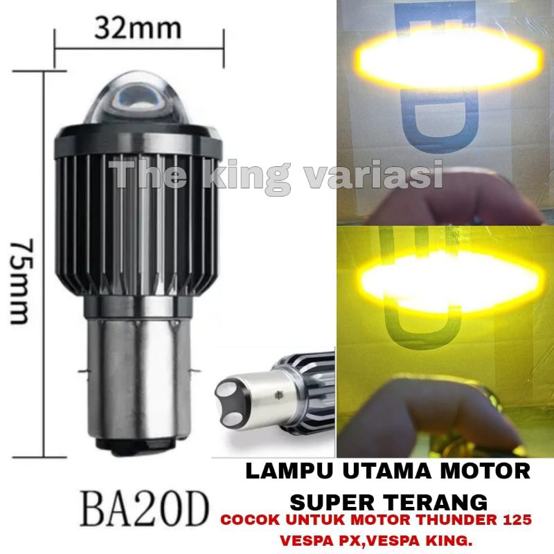 LAMPU UTAMA LED MOTOR THUNDER 125/LAMPU UTAMA MOTOR VESPA PX/LAMPU DEPAN LED LASER VESPA KING/LAMPU 