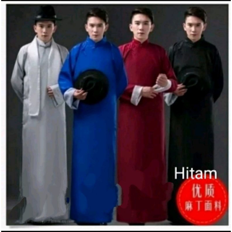 Jubah cheongsam pria jumbo/big size 2XL-3XL-4XL -5XL