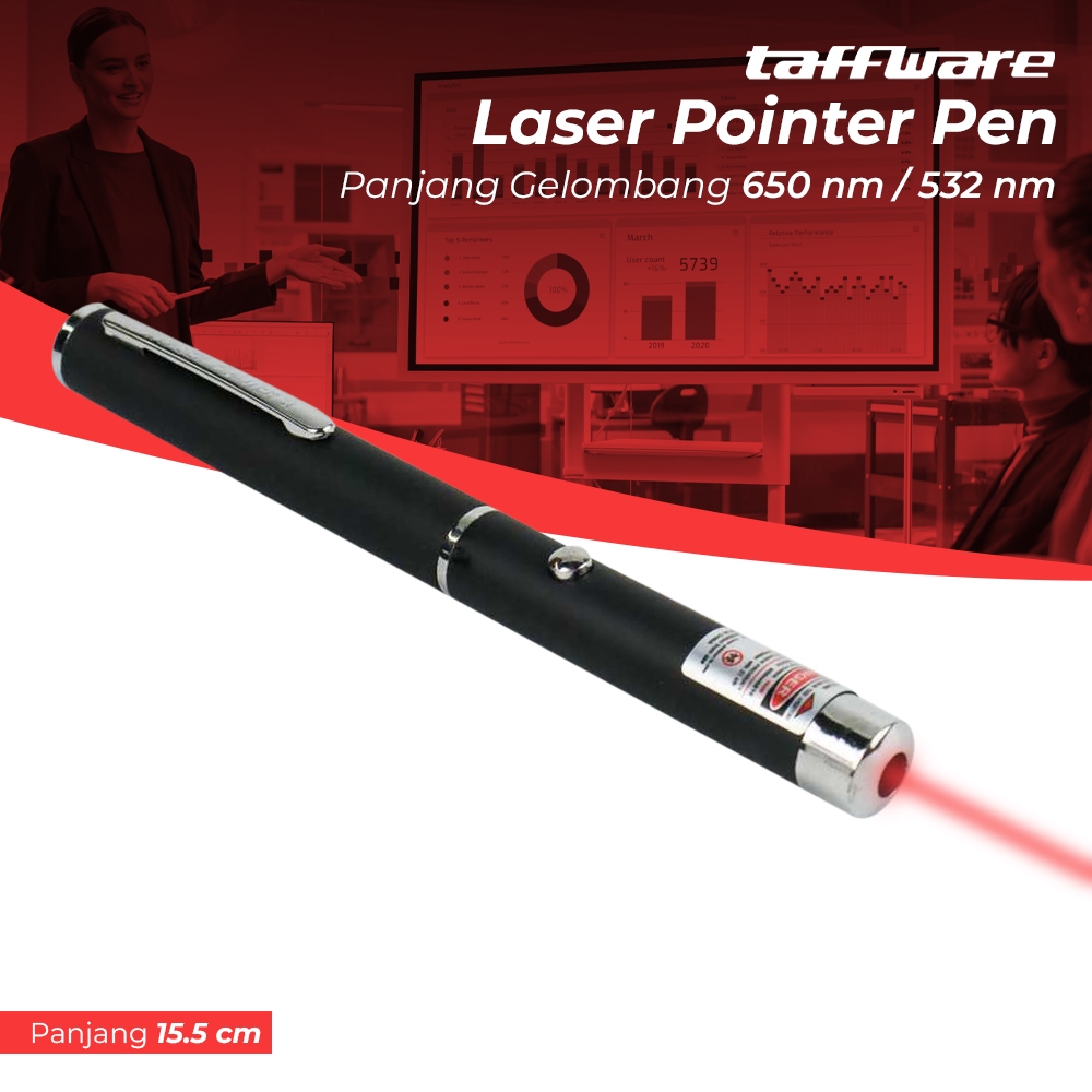 

Laser Pointer Pen Presentasi High Power Baterai AAA 5mw Beam Merah