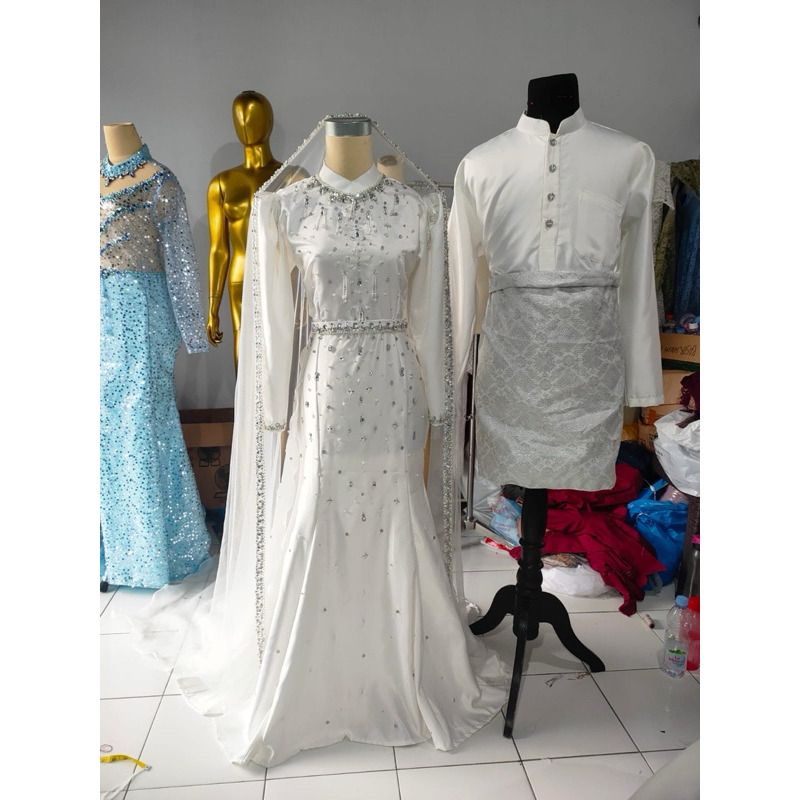 gaun pengantin malaysia melayu gaun akad gaun pengantin muslimah melayu gaun walimah wedding dress m