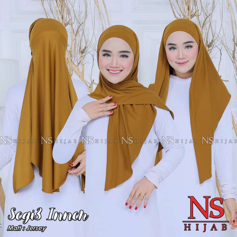 Hijab segitiga instan iner jersy premium by NS hijab