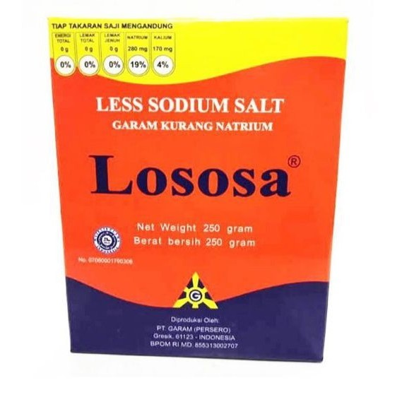 

Lososa garam sehat rendah natrium garam diet 250gr dan 500gr