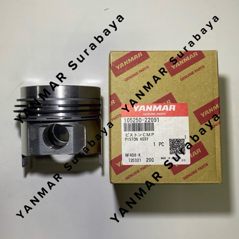 Piston assy Yanmar TF 65. (105250-22091) / Seker Yanmar TF65. Original.