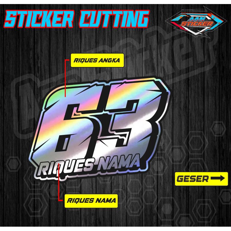 custom stiker nomor start stiker nomor racing stiker cutting angka dan nama