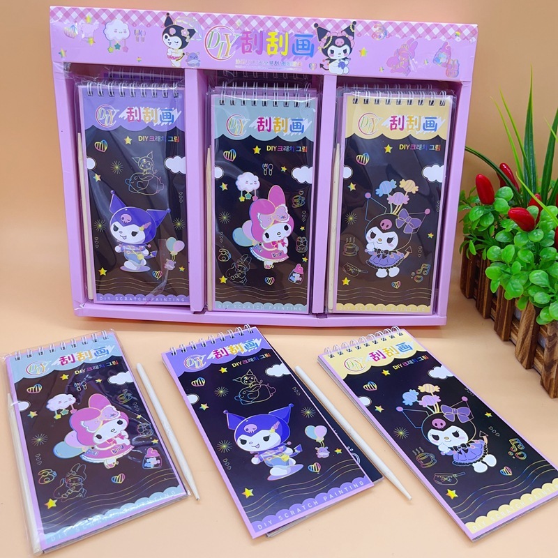 

Scratch Note Rol Besi Painting Book SANRIO 8.3*18cm