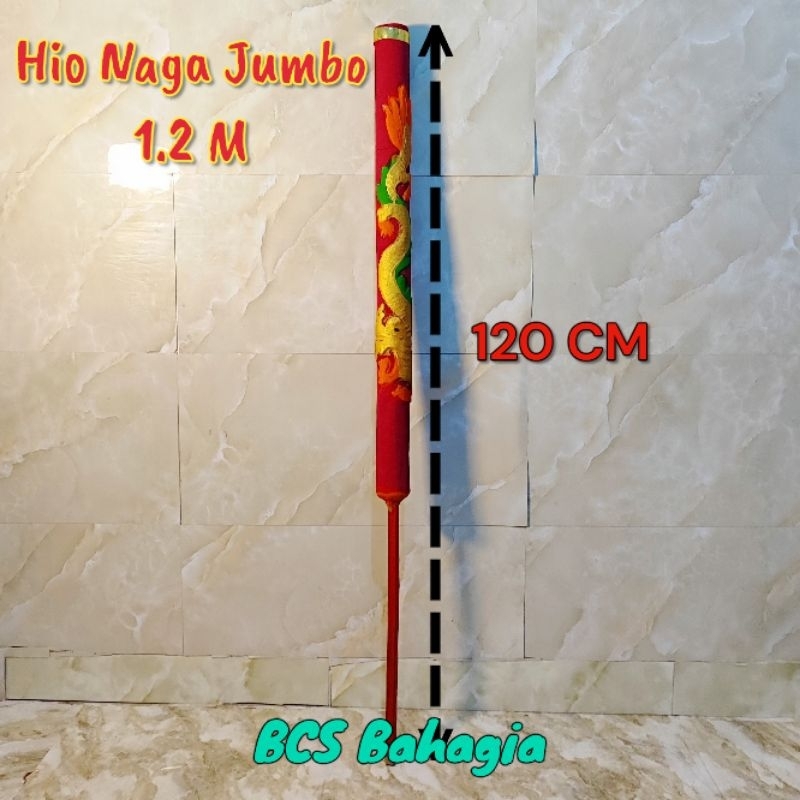 Hio Dupa Naga Merah Panjang 1,2 Meter Pai Sincia Sembahyang Malam Imlek / Hio Naga Timbul 1,2 120 CM