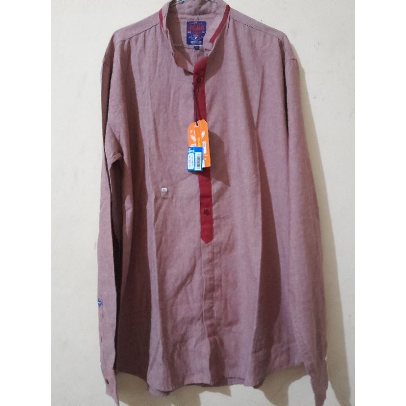 kemeja lengan panjang cowok merk REMIX JEANS size XL.