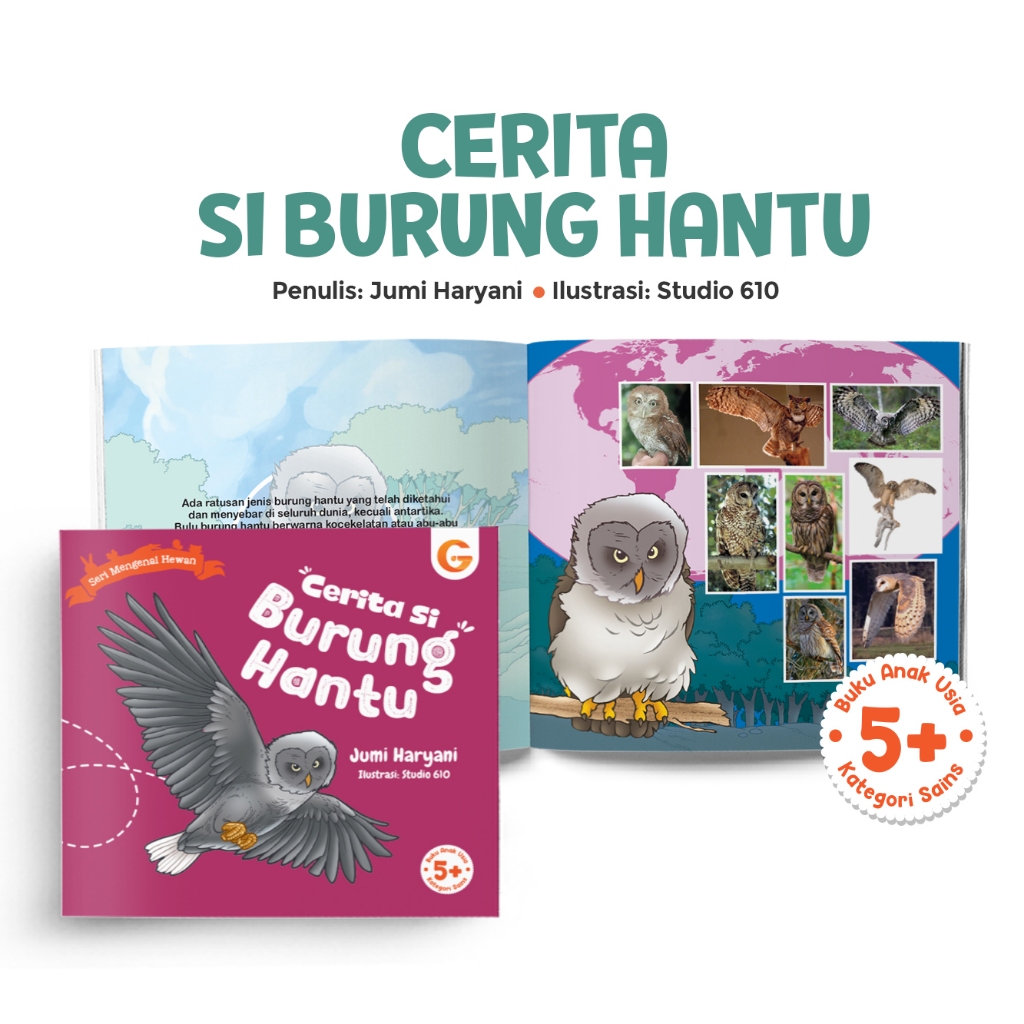 Gema Insani Buku Anak Cerita Si Burung Hantu The Story Of Owl Belajar Fakta Hewan
