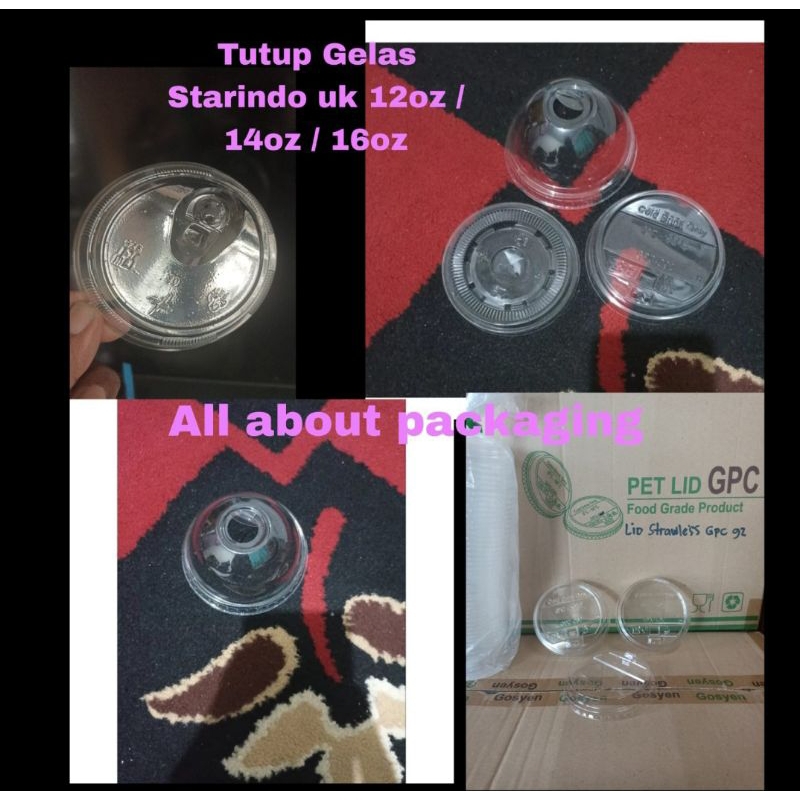Tutup Gelas PET Starindo untuk uk 12oz /14oz /16oz