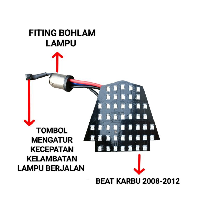 lampu stoplamp beat karbu 2008-2012 10 mode papan stoplamp beat karbu
