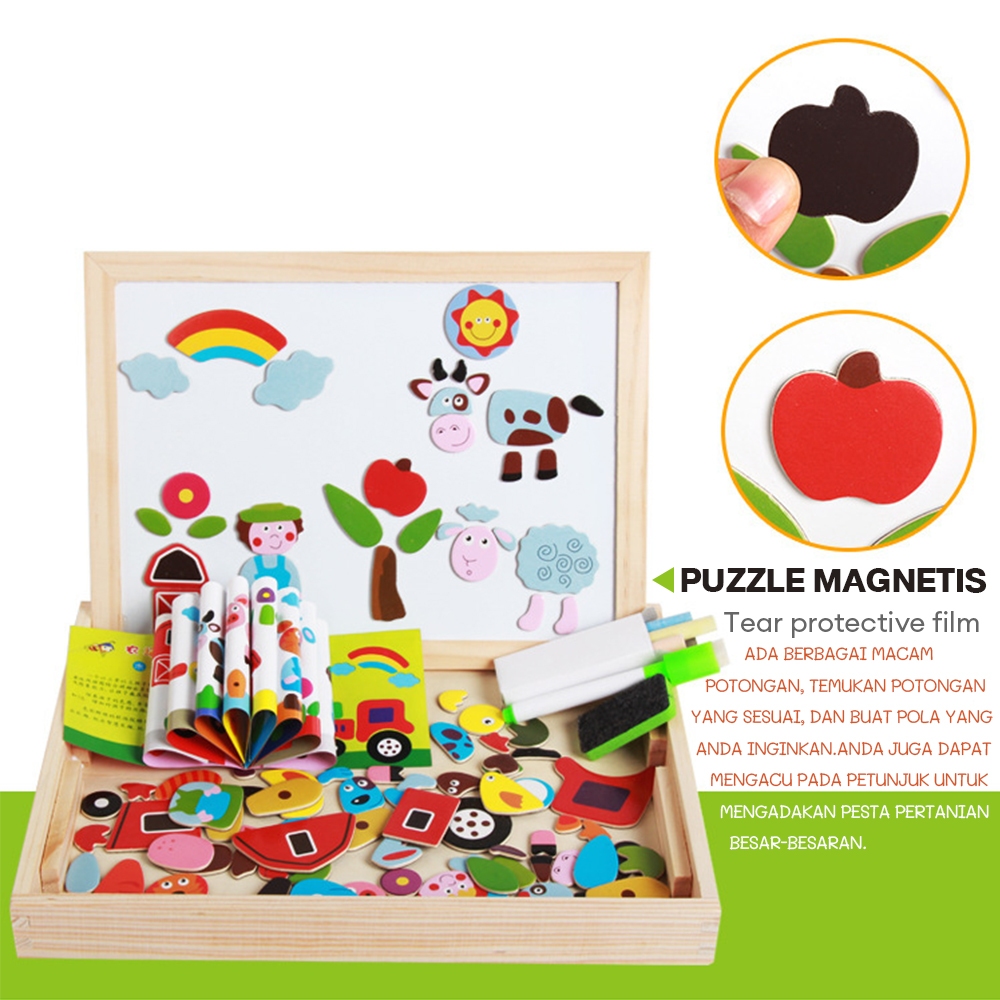 

Ndevansss - Wetech Magnetic Puzzle Board 100 Pcs Mainan Edukasi Anak