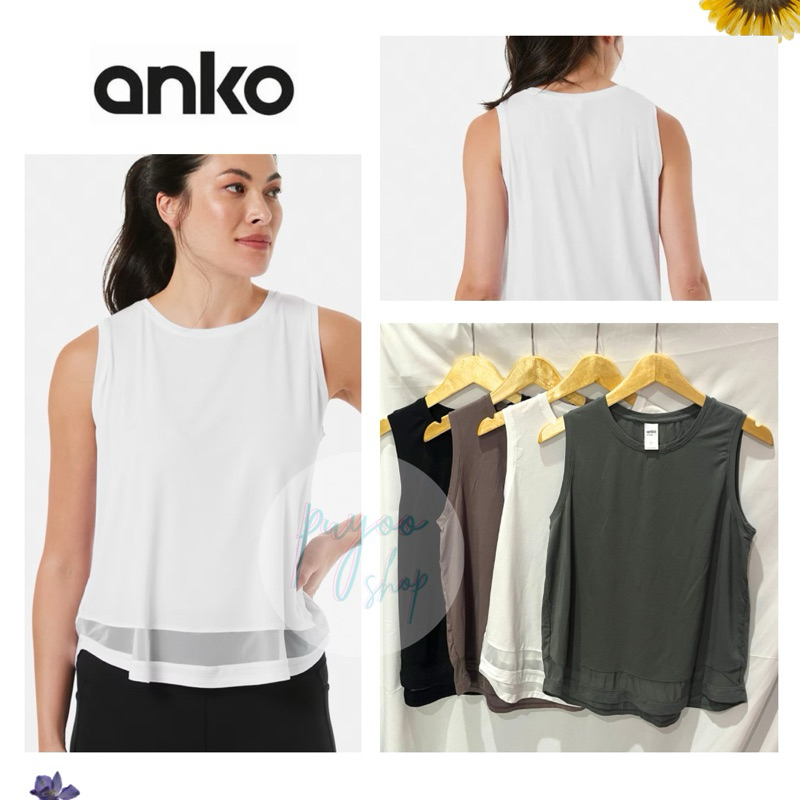 ANKO Sleeveless Muscle Tank (with MESH) up to BIGSIZE