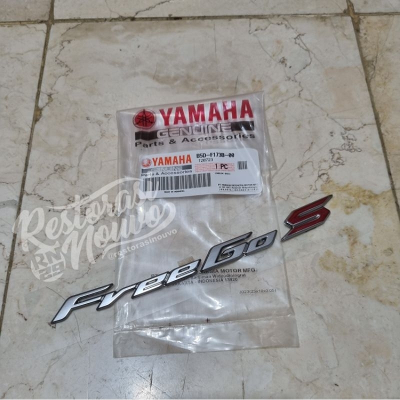 Emblem body freego s original yamaha satuan emblem belakang free go s emblem freego s