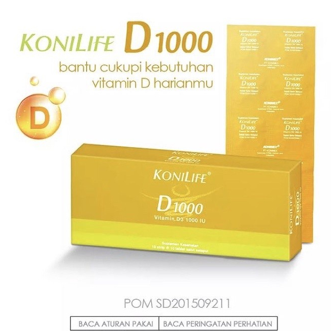 Konilife D3 1000 Box 100 Tablet - Vitamin D3 1000 IU