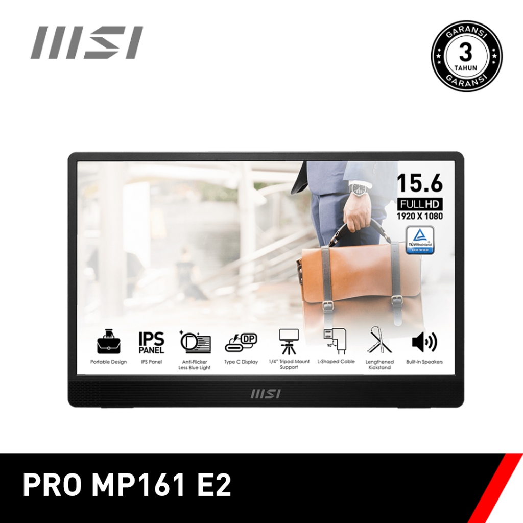 MSI PRO MP161 E2 Monitor Portable IPS 15.6" FHD