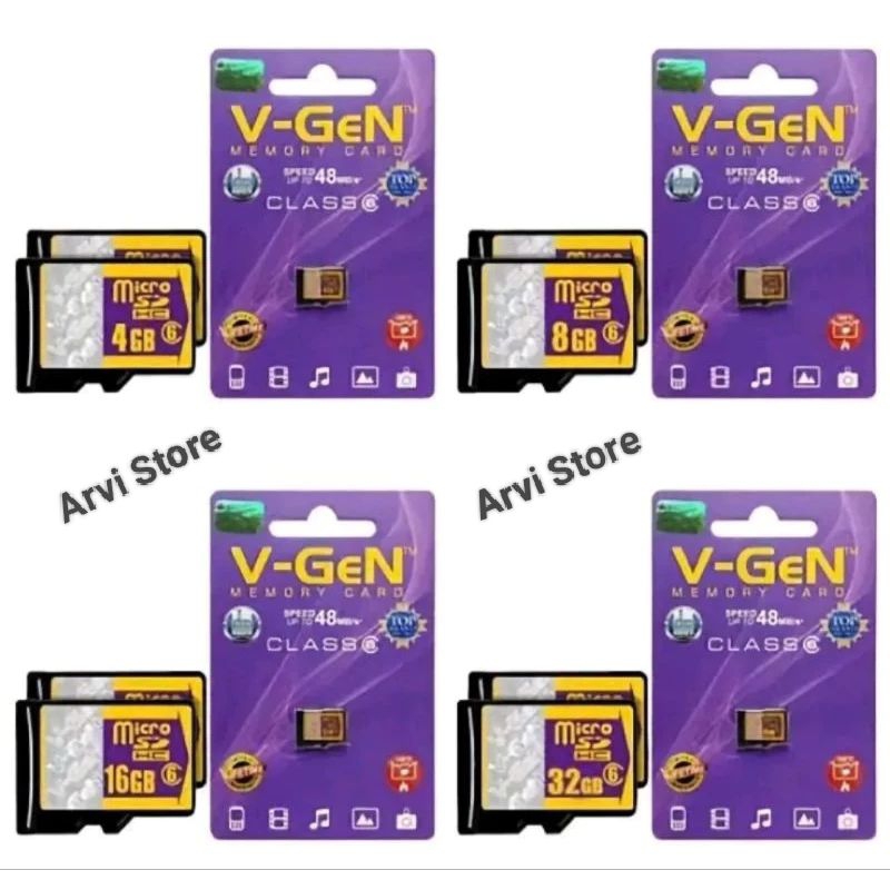 MEMORY CARD SD VGEN , MMC VGEN, SD CARD VGEN CLASS 6 4GB, 8GB, 16GB, 32GB