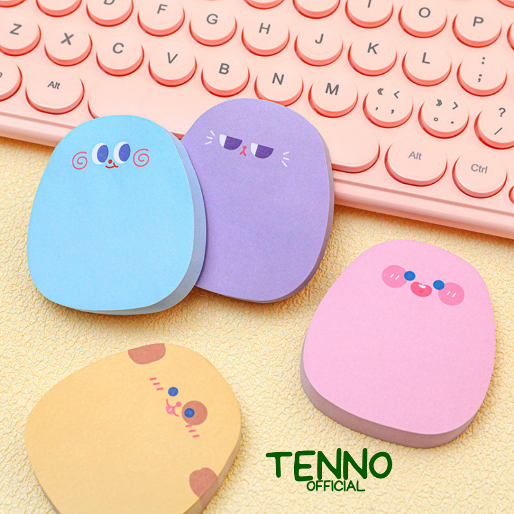 

TENNO Sticky Notes Model Telur Isi 60 Lembar Aesthetic Stick Note Catatan Tempel Estetik Lucu Full Color Berwarna