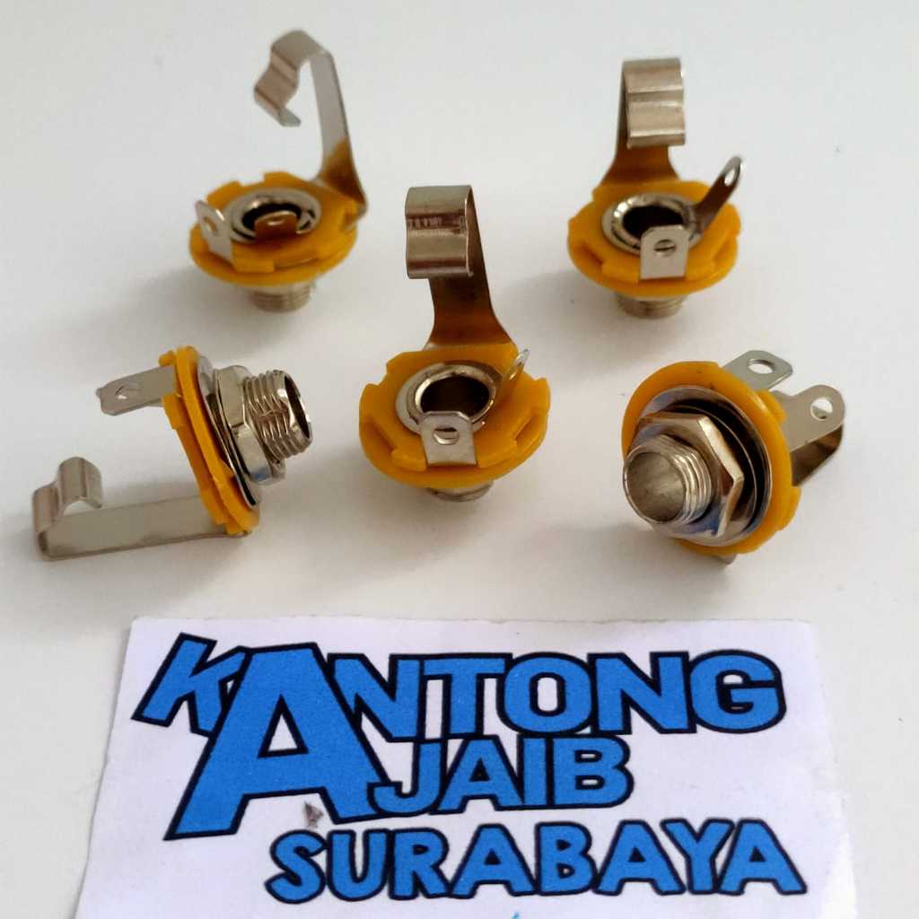Soket Mono Body Female In Output Jack Gitar Bass Jek Input Out Amply Body Soket Akai 6.5mm Mono Besi