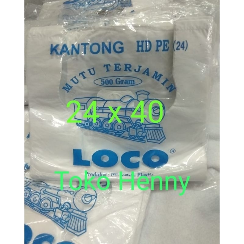 KANTONG KRESEK 24 x 40 ...  LOCO PUTIH TEBAL Ukuran 24 x 40 berat 500 gr