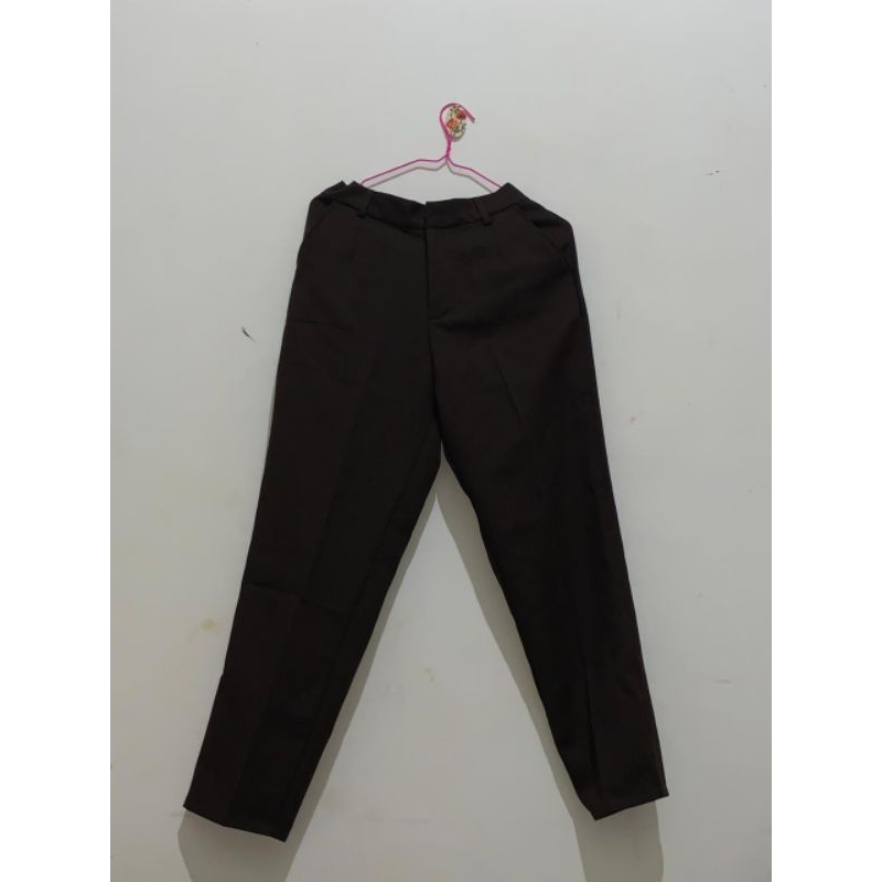 Celana Bahan Kerja Wanita Pinggang Karet Belakang Celana Kantor Wanita