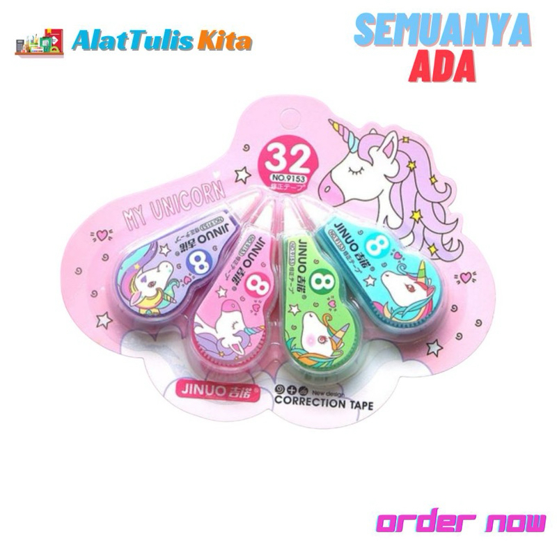 

(1 Set) Isi 4 Correction Tape Unicron / Small Mochi - Tip X Pita Unicron / Small Mochi Jinuo 9153