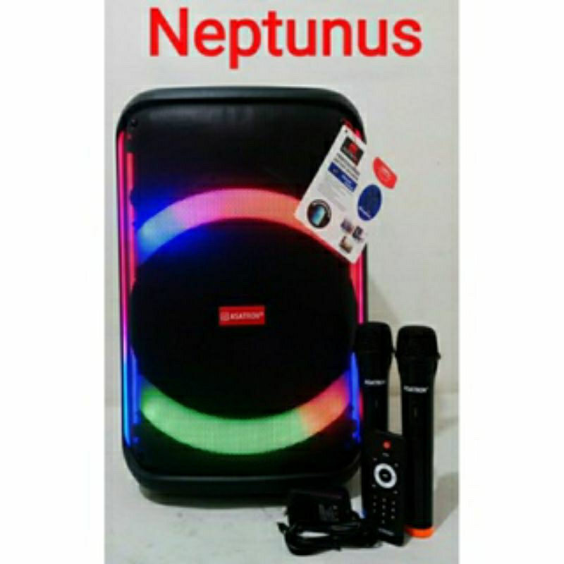 ASATRON NEPTUNUS (8880) 12INCH RMS 40W SPEAKER MEETING PORTABLE BLUETOOTH KARAOKE INCLUDE MIC WIRELE