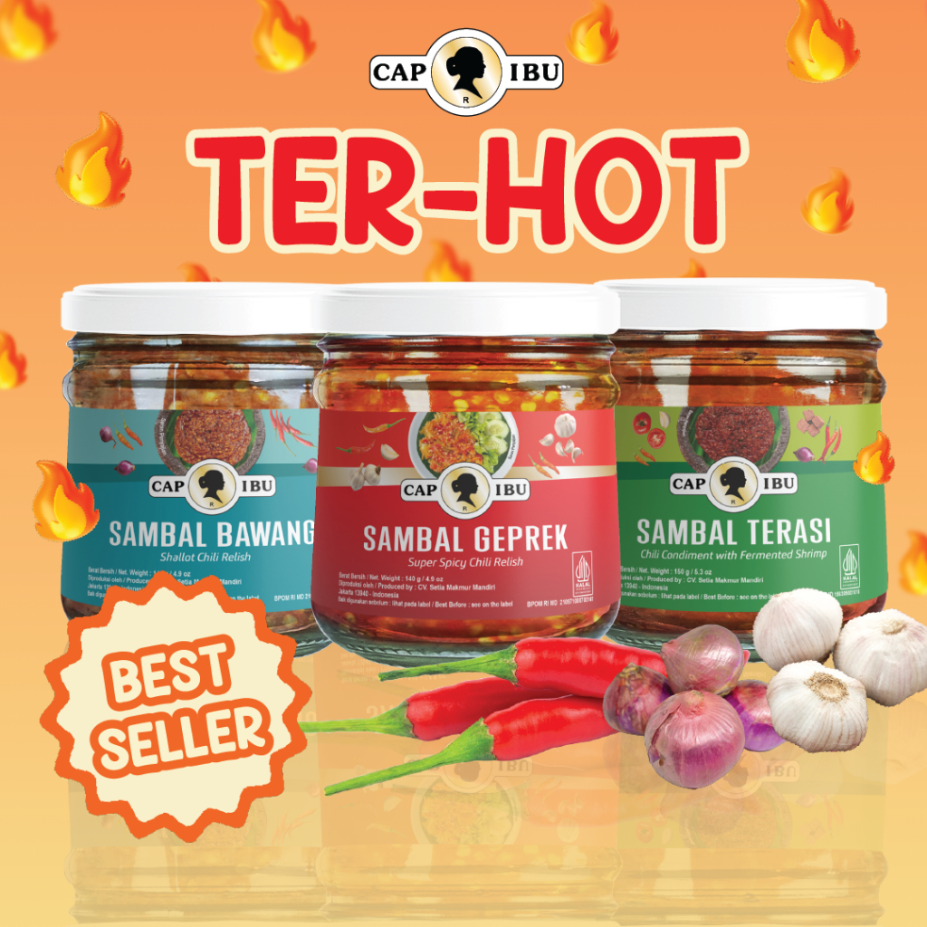 

CAP IBU TER-HOT Bundling Sambal Geprek Sambal Bawang Sambal Terasi