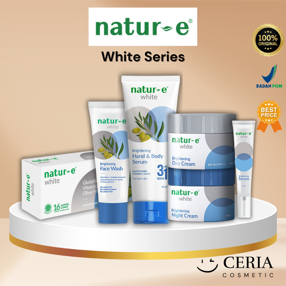 NATUR-E White Series | Day Cream / Night Cream / Serum / Hand Body Serum / Face Wash / Soft Capsule 