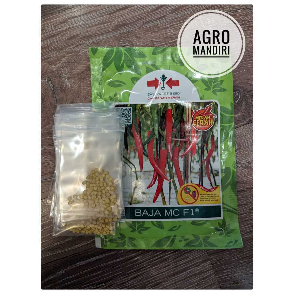 Isi +- 100 Benih BAJA MC F1 Cabe Merah Besar Tahan Virus