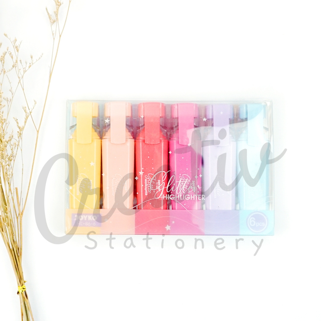 

JOYKO Highlighter Metallic Colors Penanda JOYKO Warna Glitter Hl-86-6