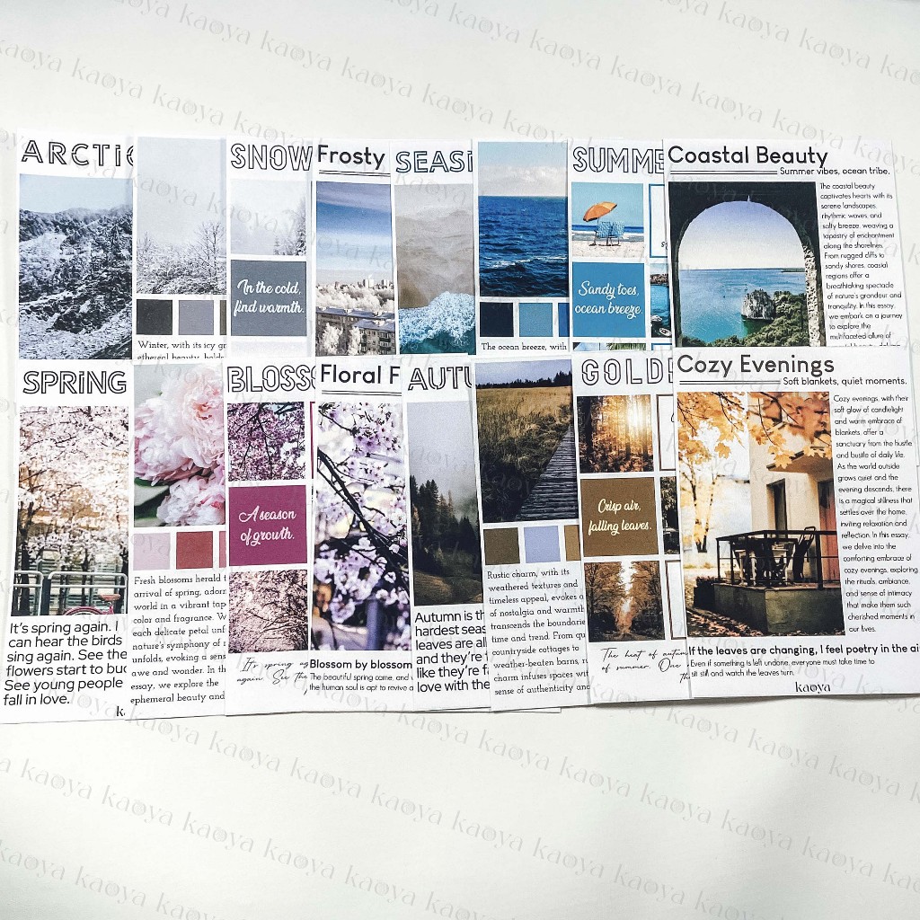 

Deco Paper: Art Magazine (Season) DIY Kertas Dekorasi Jurnal Journal Journaling Bujo Scrapbooking