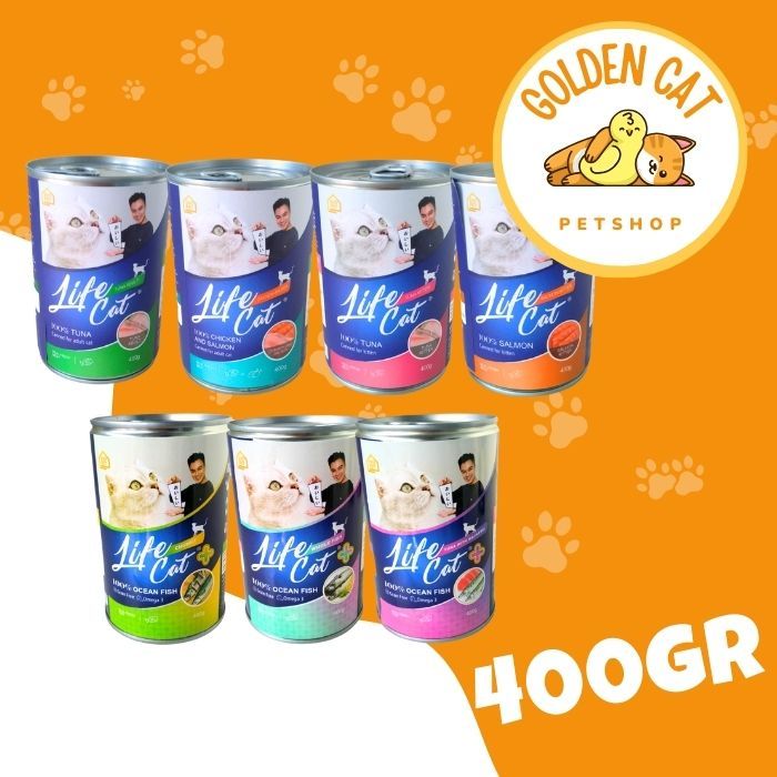 Life Cat Kaleng 400gr All Varian - Makanan Basah Kucing Life cat