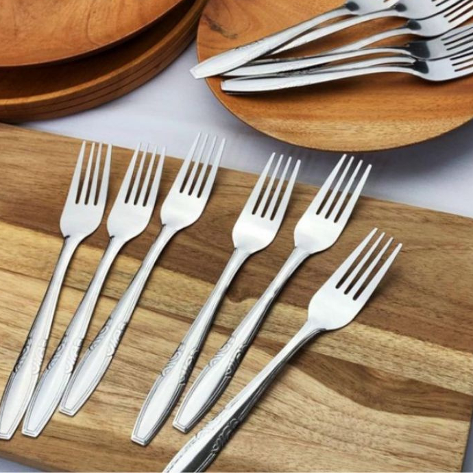 Garpu Makan Bahan Stainless Steel 1 Lusin / Garpu Makan 1 Lusin |ANN