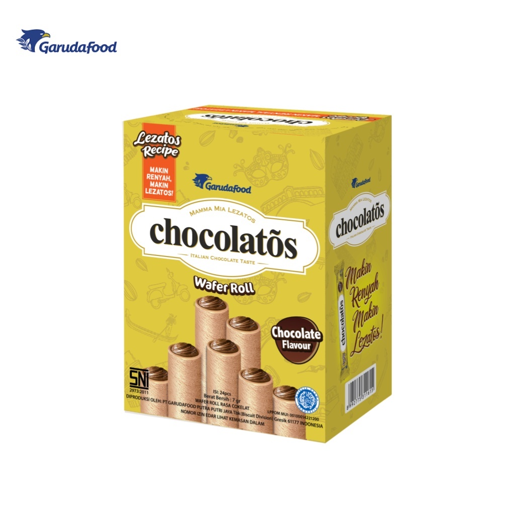 

Chocolaos Wafer Rolls isi 24 pcs 8 gr x 24