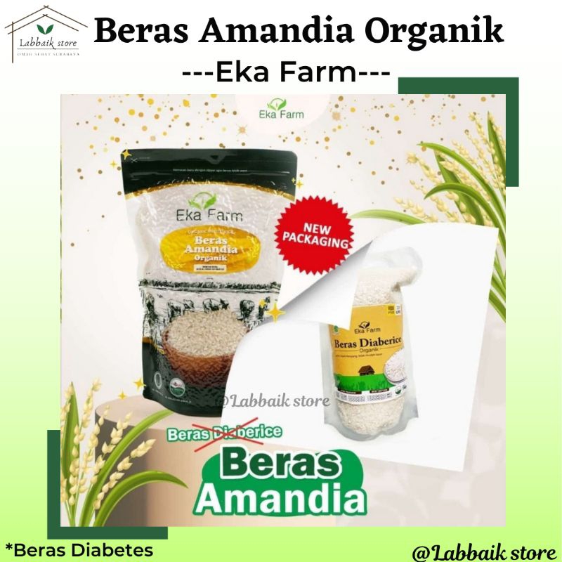 

Beras Diabetes Organik-Beras Amandia Ekafarm 1kg