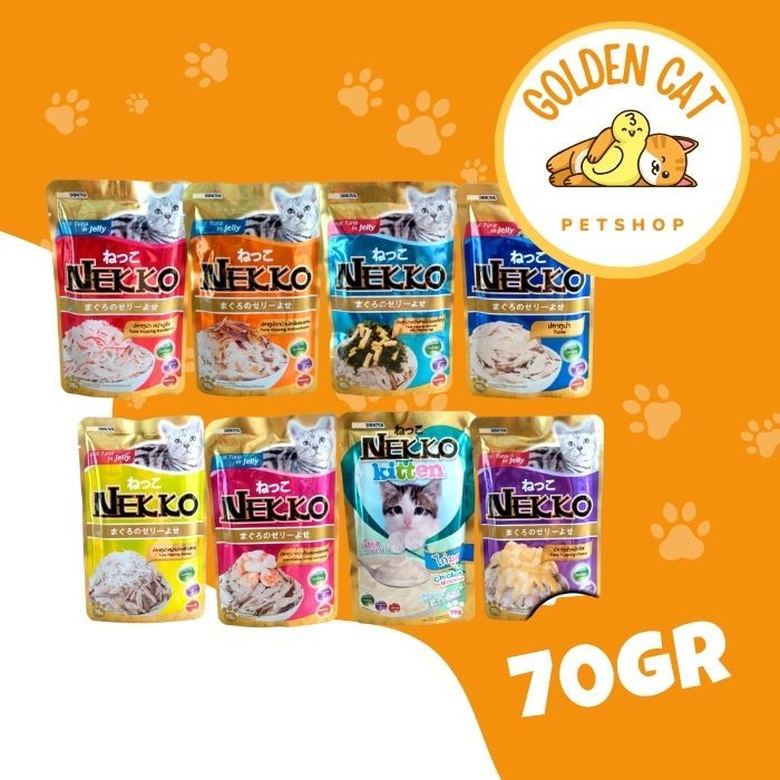 NEKKO POUCH cat food 70GR makanan basah kucing NEKKO