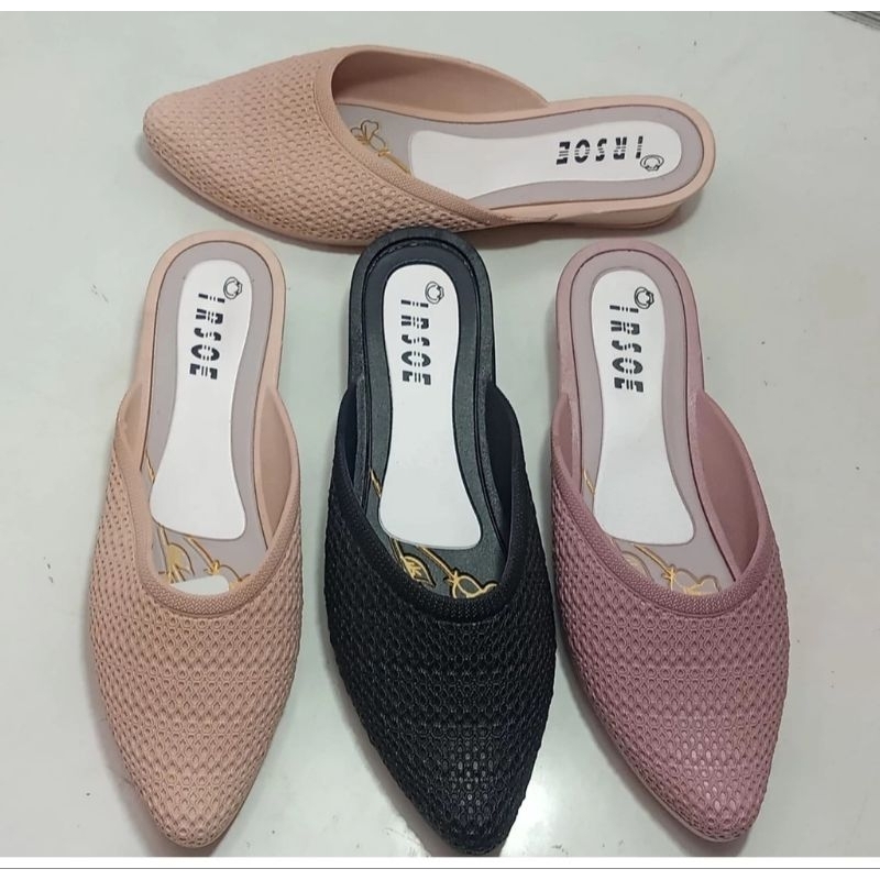 Sandal Wanita Wedges Slop Karet Jelly Wedges Porto Lady DTA/Sepatu Sandal Wanita